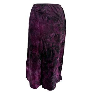 River + Sky Ariel Bias Skirt, Purple Tie-Dye Elastic Waistband, S